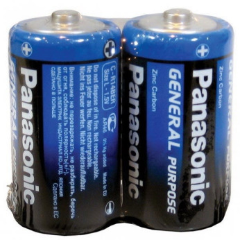 Батарейка Panasonic GENERAL PURPOSE R14 TRAY 2 ZINK-CARBON (R14BER/2P)