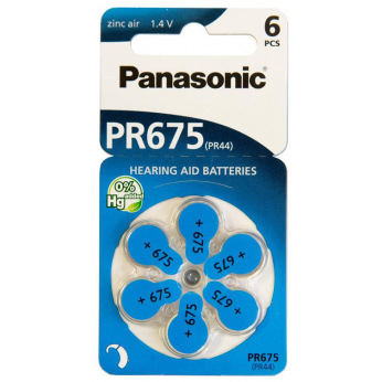 Батарейка Panasonic PR-675H BLI 6 (PR-675H/6LB)
