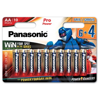 Батарейка Panasonic Pro POWER щелочная AA блистер  10 шт Power Rangers (LR6XEG/10B4FPR)