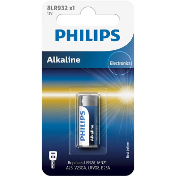 Батарейка Philips Alkaline 8LR932(MN21, A23, V23GA, LRV08) BLI (8LR932/01B)