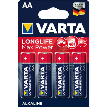 Батарейка VARTA LONGLIFE MAX POWER AA   BLI 4 ALKALINE (04706101404)