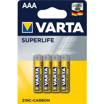 Батарейка Varta SUPERLIFE AAA BLI 4 ZINC-CARBON (02003101414)