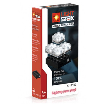 База 4х4 LIGHT STAX Набор Power Plus з 4-ма цеглинками 2х2  Transparent LS-S11502 (LS-S11502)