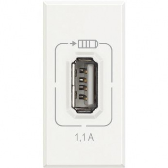 Зарядка USB Bticino AXL 1,1А 1м бел (HD4285C1)