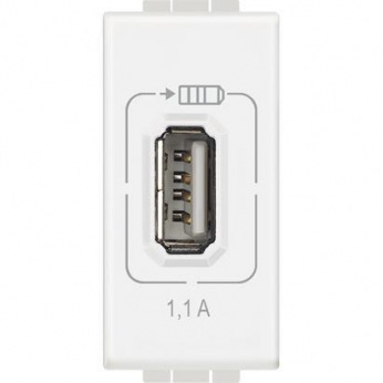Зарядка USB Bticino LL 1,1А 1м бел (N4285C1)