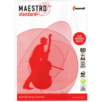 Бумага офисная Mondi Maestro Standart class С двухсторонняя 80 г/м кв, A4, 500л