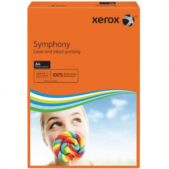 Офісний папір для Принтера Xerox SYMPHONY Intensive Dark Orange 160Г/м кв А4, 250л (003R94276) кольорова