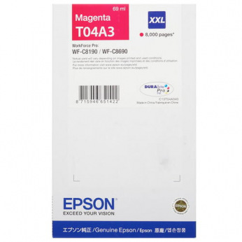 Картридж Epson WorkForce Pro WF-C8190/C8690 XXL magenta (8 000 стр) (C13T04A340)