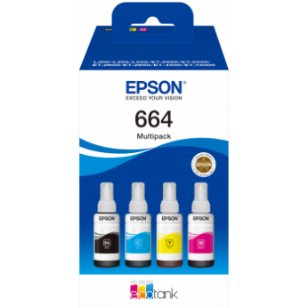 Чернила для Epson L100 EPSON  B/C/M/Y 4шт x 70мл C13T66464A