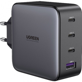 Зарядний пристрій GanTech USB-A+3*USB-C 100W Black PPS/PD3.0/QC4.0+/FCP/SCP/AFC/BC1.2 CD226/40747 (CD226/40747)