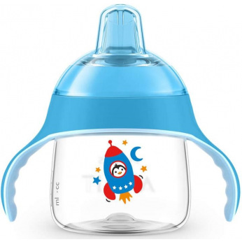 Чашка-непроливайка Avent с носиком, голубая, 200мл, 6 мес+, 1 шт, (SCF746/02)