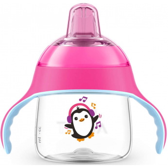 Чашка-непроливайка Avent з носиком, рожева, 200мл, 6 міс+, 1 шт, (SCF746/03)