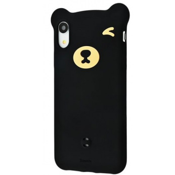 Чехол Baseus для iPhone XR Bear Silicone , Black (WIAPIPH61-BE01)