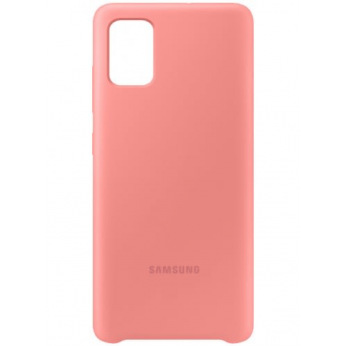 Чехол Samsung Silicone Cover для смартфона Galaxy A51 (A515F) Pink (EF-PA515TPEGRU)