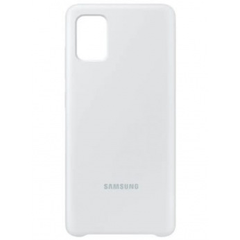 Чехол Samsung Silicone Cover для смартфона Galaxy A51 (A515F) White (EF-PA515TWEGRU)