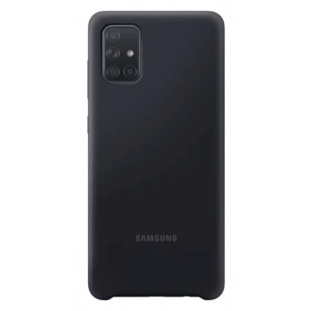 Чехол Samsung Silicone Cover для смартфона Galaxy A71 (A715F) Black (EF-PA715TBEGRU)