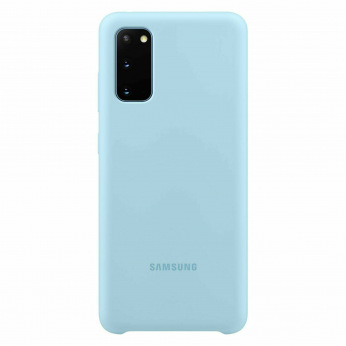 Чехол Samsung Silicone Cover для смартфона Galaxy S20 (G980) Sky Blue (EF-PG980TLEGRU)