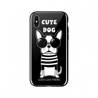 Чехол WK для Apple iPhone XS Max, WPC-087, Cute Dog Black (681920360766)
