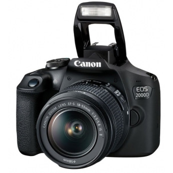 Цифровая фотокамера зеркальная Canon EOS 2000D + объектив 18-55 IS II + сумка SB130 + карта памяти SD16GB (2728C015)