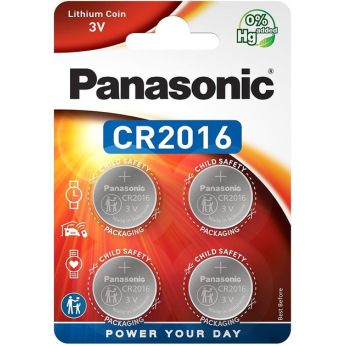 Батарейка Panasonic CR 2016 BLI 2 LITHIUM (CR-2016EL/4B)