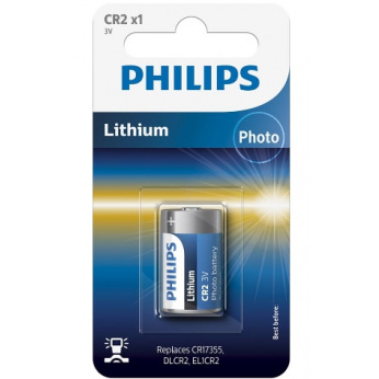Батарейка Philips литиевая CR2 блистер, 1 шт (CR2/01B)