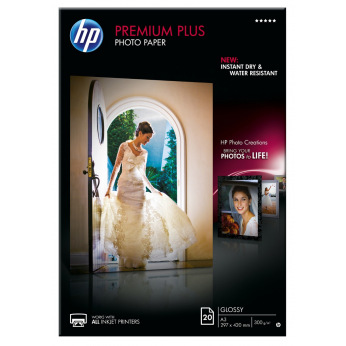 Фотобумага HP Premium Plus Glossy Photo Paper 300 г/м кв, A3, 20л (CR675A)