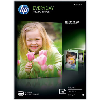 Фотобумага HP Everyday Glossy Photo Paper 200 г/м кв, 10 x 15cм, 100л (CR757A)