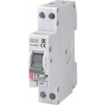 Диференційний автоматичний вимикач KZS 1M SUP C 10/0,01 тип A (6kA) (верхнє з’єднання) (2175852)