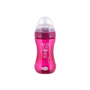 Детская Антиколиковая бутылочка Nuvita NV6032 Mimic Cool 250мл пурпурная (NV6032PURPLE)