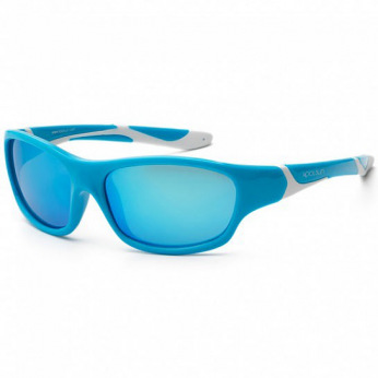 Детские солнцезащитные очки Koolsun бирюзово-белые серии Sport (Розмір: 3+) (KS-SPBLSH003)