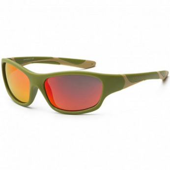 Дитячі сонцезахисні окуляри Koolsun кольору хакі серії Sport (Розмір: 6+) (KS-SPOLBR006)
