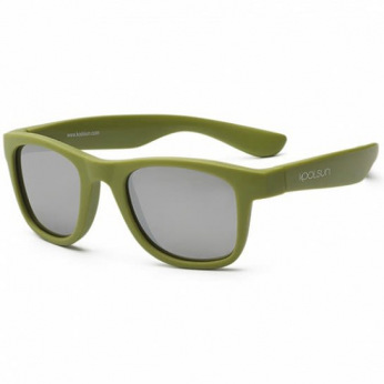 Дитячі сонцезахисні окуляри Koolsun кольору хакі серії Wave (Розмір: 3+) (KS-WAOB003)