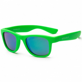 Дитячі сонцезахисні окуляри Koolsun неоново-зелені серії Wave (Розмір: 1+) (KS-WANG001)