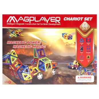 Конструктор Magplayer магнитный набор 66 эл. MPA-66 (MPA-66)