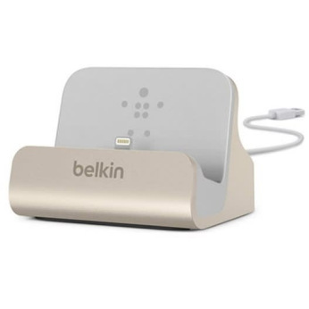 Док-станция Belkin Charge+Sync Mixit Apple Dock, gold (F8J045btGLD)