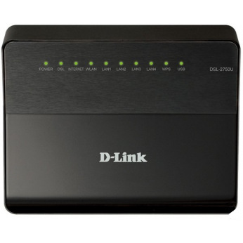 ADSL-Роутер D-Link DSL-2750U ADSL2+, N300, 4xFE LAN (1xWAN), 1xRJ11 WAN (DSL-2750U)