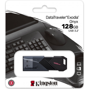 Флеш Пам’ять  USB 128GB Portable USB 3.2 Gen 1 Dat aTraveler Exodia Onyx DTXON/128GB (DTXON/128GB)