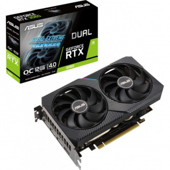 Відеокарта NVIDIA RTX 3060 DUAL/OC/V2/12GB/GDDR6 DUAL-RTX3060-O12G-V2 (DUAL-RTX3060-O12G-V2)