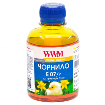 Чернила WWM E07 Yellow для Epson 200г (E07/Y) водорастворимые