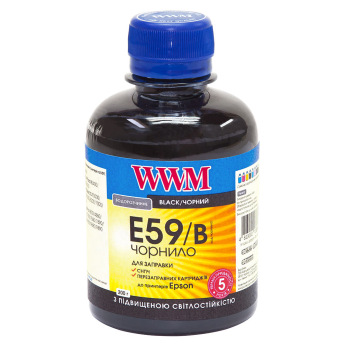 Чорнило WWM E59 Black для Epson 200г (E59/B) водорозчинне