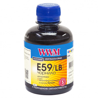 Чорнило WWM E59 Light Black для Epson 200г (E59/LB) водорозчинне
