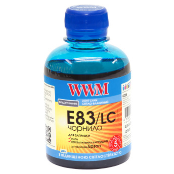 Чернила WWM E83 Light Cyan для Epson 200г (E83/LC) водорастворимые