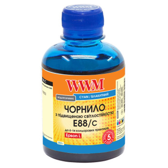 Чорнило WWM E88 Cyan для Epson 200г (E88/C) водорозчинне