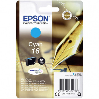 Картридж для Epson WorkForce WF-2010W EPSON 16  Cyan C13T16224012