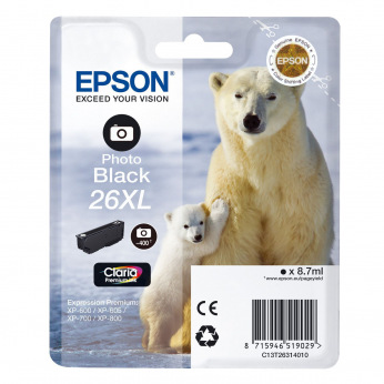 Картридж для Epson Expression Premium XP-700 EPSON 26 XL  Photo Black C13T26314010