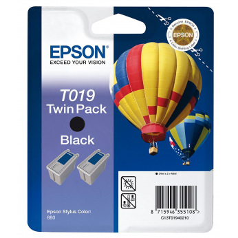 Картриджи Epson T019 х 2шт Black (C13T01940210)