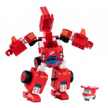 Конструктор-трансформер Super Wings Small Blocks 2-in-1 Buildable Transforming Vehicle Jett, Джетт (EU385005)