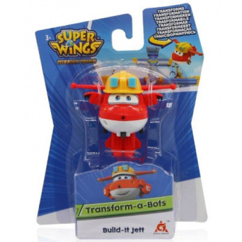 Игровая фигурка-трансформер Super Wings Transform-a-Bots Build-It Jett, Джетт строитель (EU730011)