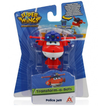 Игровая фигурка-трансформер Super Wings Transform-a-Bots Police Jett, Джетт полицейский (EU730031)
