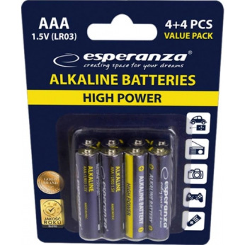 Батарейка Esperanza Bateries Alkaline (EZB104) AAA/LR03 BL 8шт (EZB104)